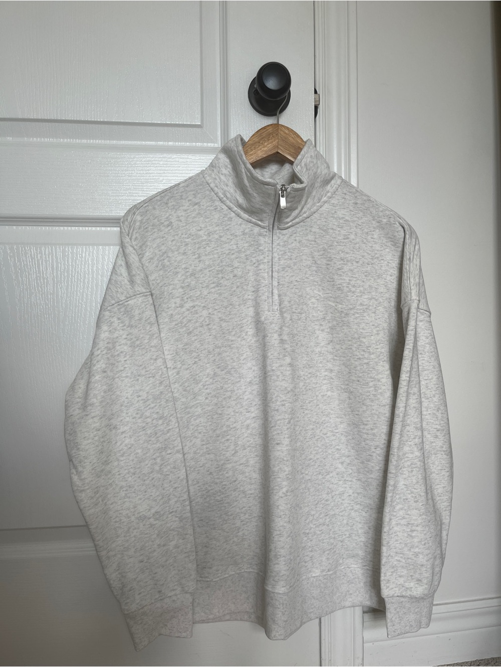 Heather Gray Half-Zip Sweater